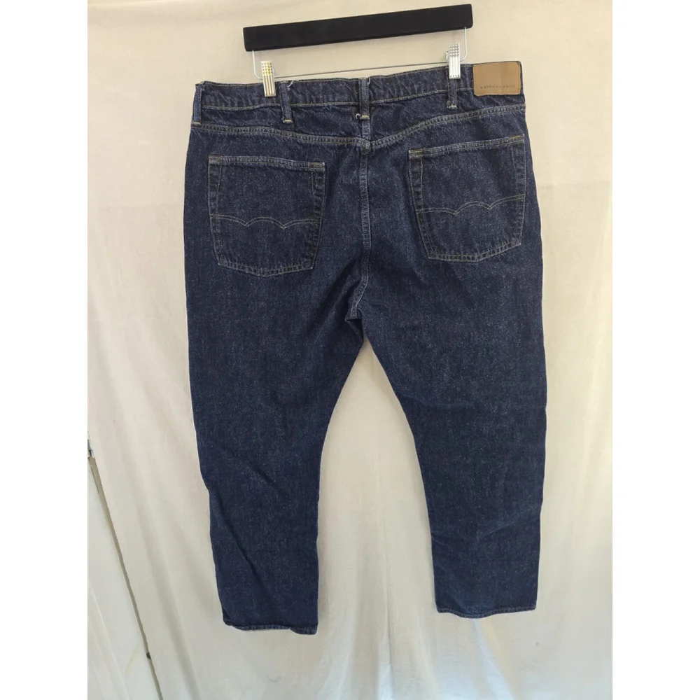 American Eagle Original Straight Dark Wash Denim Jeans. Mens Size 38/32